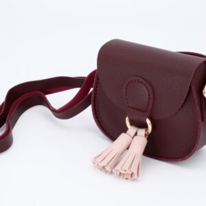 Tasche Bommel bordeaux/ rosa