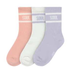 Tennis Socks 3 pcs GOTS peach/ pastel 23-26