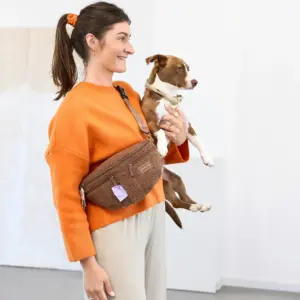 Dog Bum Bag Emma Teddy Fleece brown Lässig