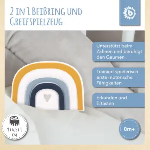 Beißer Regenbogen Silikon Bieco