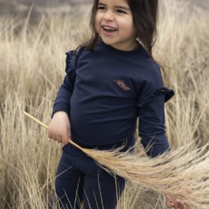 Girls Sweater bio cotton navy 50/56