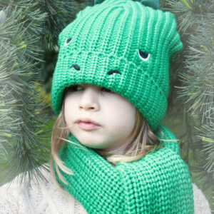 T- Rex Knitted Hat 7-10 Years