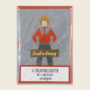 Einladungskartenset Cowboy