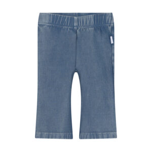 Legging flared long blue denim