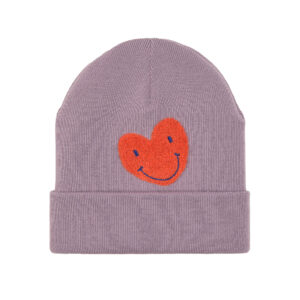 Merino Beanie Little Gang Heart lavender 1-3 years Lässig