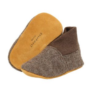 Wool Slippers walnut ENFANT