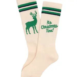 Weihnachtssocken beige grün Kids Loones