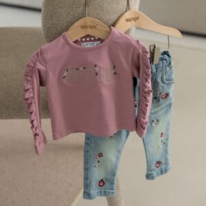 Jeans loose fit flowers Gr. 110 Dirkje