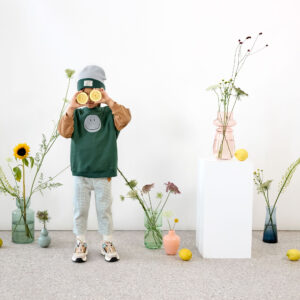 Sweater GOTS Smile dark green 7-12 months