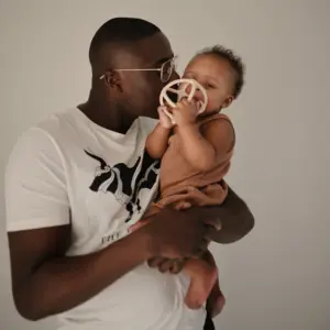 Mushie Silicone Ball Teether shifting sand