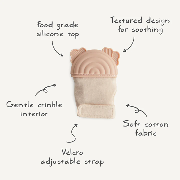 Mushie Rainbow Teething Mitten – Bild 3