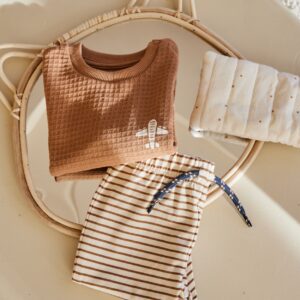 2 pce babysuit brown Gr. 56