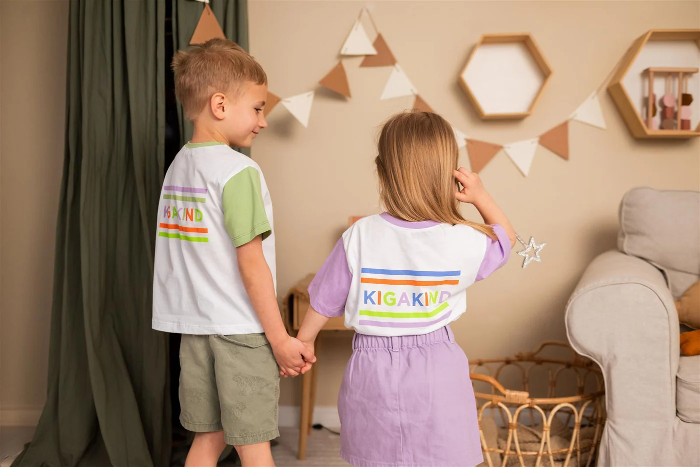 KIGAKIND T Shirt lila Größe 98-104 MyDayMyDream – Bild 2