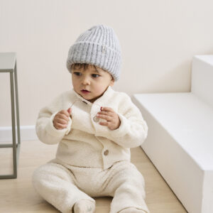 Strickmütze grau Gr. 49