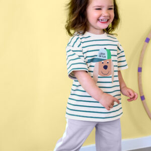 Bell- Bottom Pants Ribbed GOTS pastel lilac