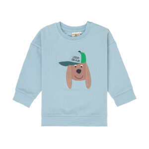 Kids Sweater GOTS Dog pale blue Lässig