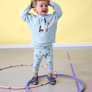 Leggings Jersey GOTS Dog pale blue Lässig