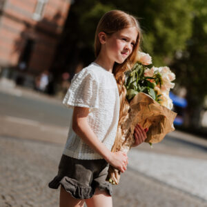 Bluse kurzarm off white NowayMonday