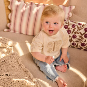 T Shirt Schmetterling off white Dirkje