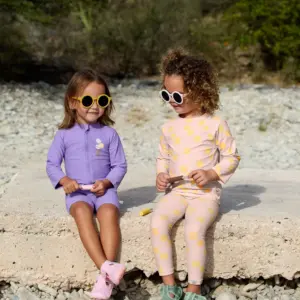 Schwimmanzug langarm UV Schutz lila Lässig