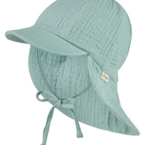 Schirmmütze mit Nackenschutz helltürkis Sterntaler