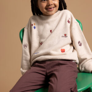 Sweater LS regular fit Sand Melange Noppies