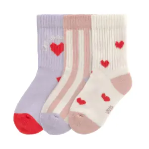 Terry Tennis Socks 3 pcs GOTS Heart Lässig