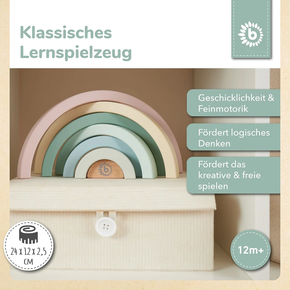 Regenbogen rose Bieco
