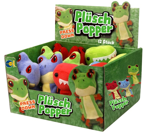 Plüsch Hopper Dinos und Frösche