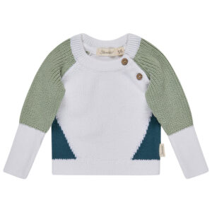 Strickpullover colorblocking grün/ blau Sterntaler