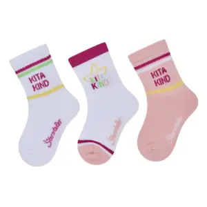 Socken 3er pack Kita Kind fuchsia Sterntaler