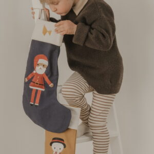 Christmas Stocking Blue Santa