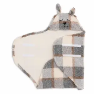 Einschlagdecke für Babyschale - Bunny Check Jollein