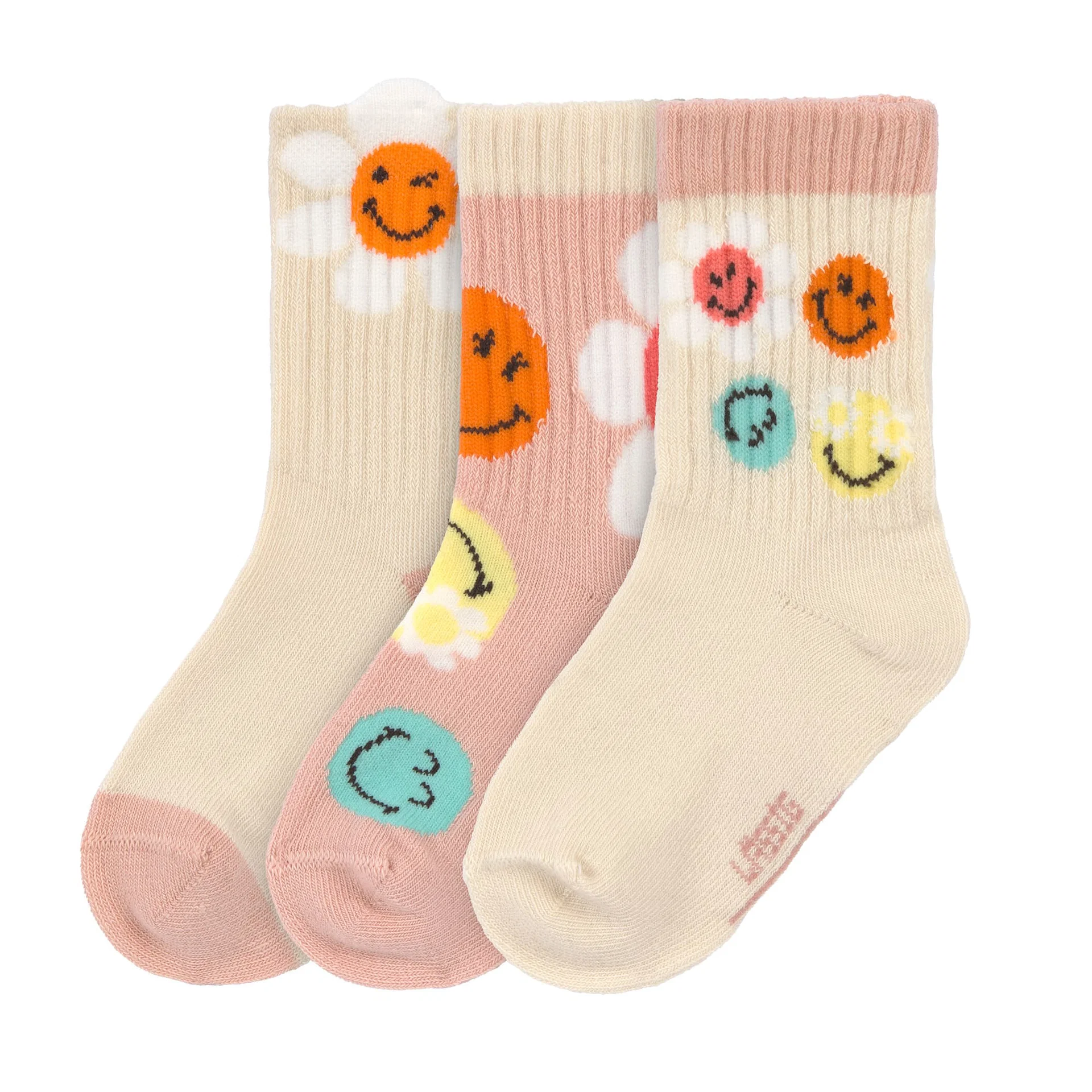 Kinder Socken 3er Set - SmileyWorld®, Rosa Lässig