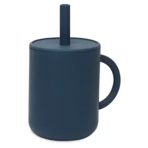 Trinkbecher mit Strohalm - Silikon Jollein