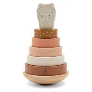 Holz Stapelturm mit Ringen Alpaca Paco Jollein