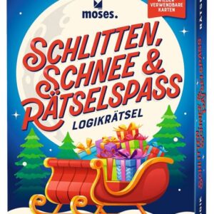 Schlitten, Schnee & Rätselspaß - Logikrätsel mit abwischbarem Stift Moses Verlag