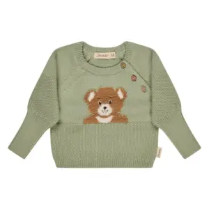 Strickpullover Bär grün Sterntaler