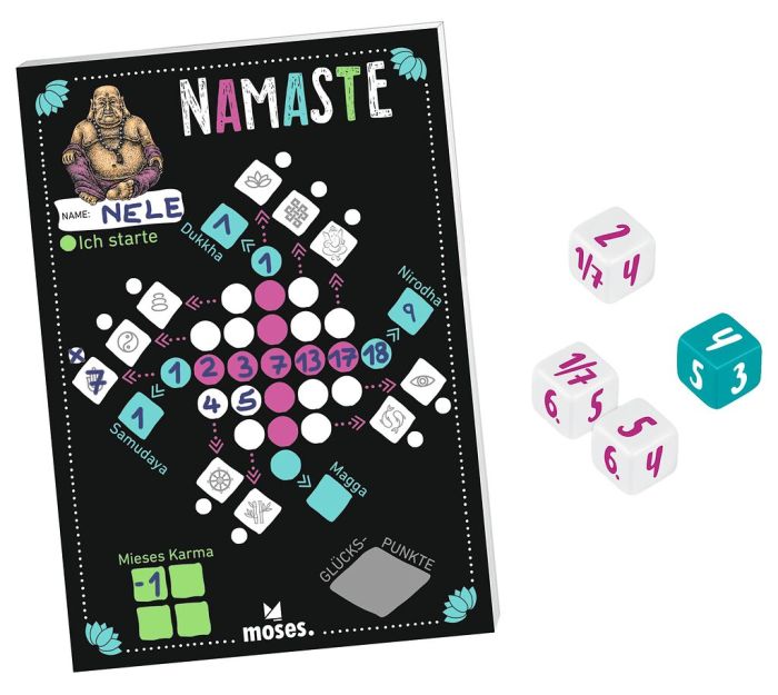 Namaste Würfelspiel Moses Verlag – Bild 2